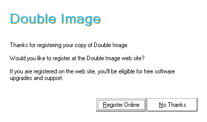 Register Double Image via the web